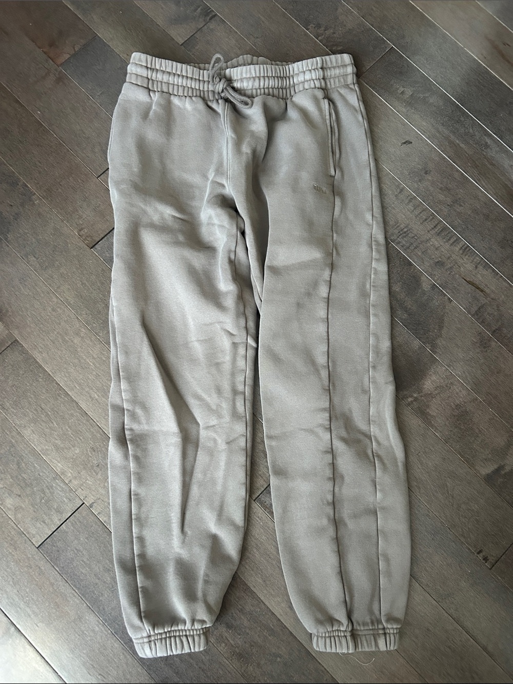 Aritzia Light Gray Drawstring Jogger Pants